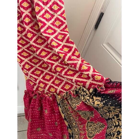 Kantha Bae Joplin pants one size boho pink dress like a hippie rock star NWT - Picture 7 of 8